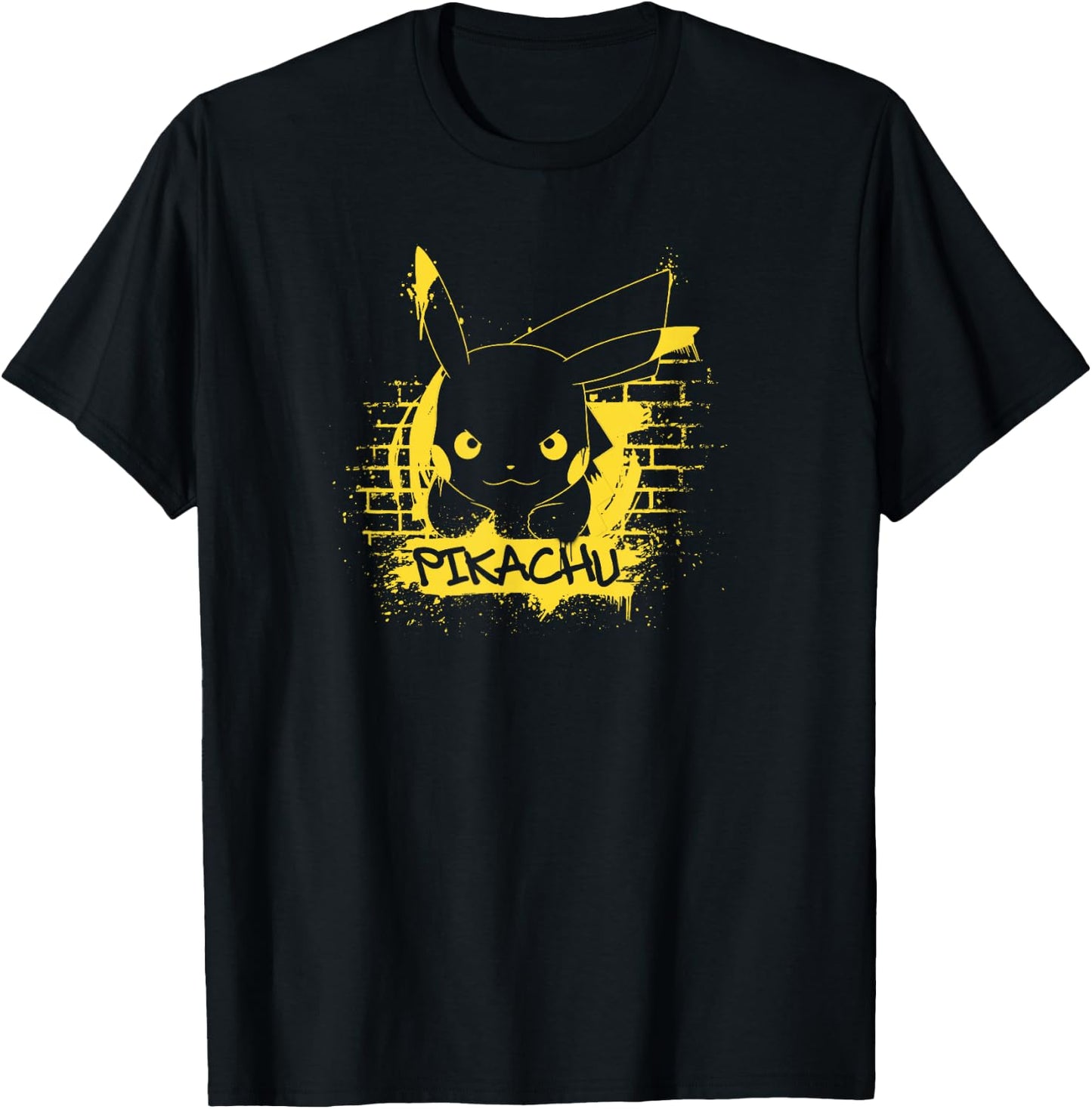Pokémon Pikachu Graffiti Bricks T-Shirt - T-Shirt | Black