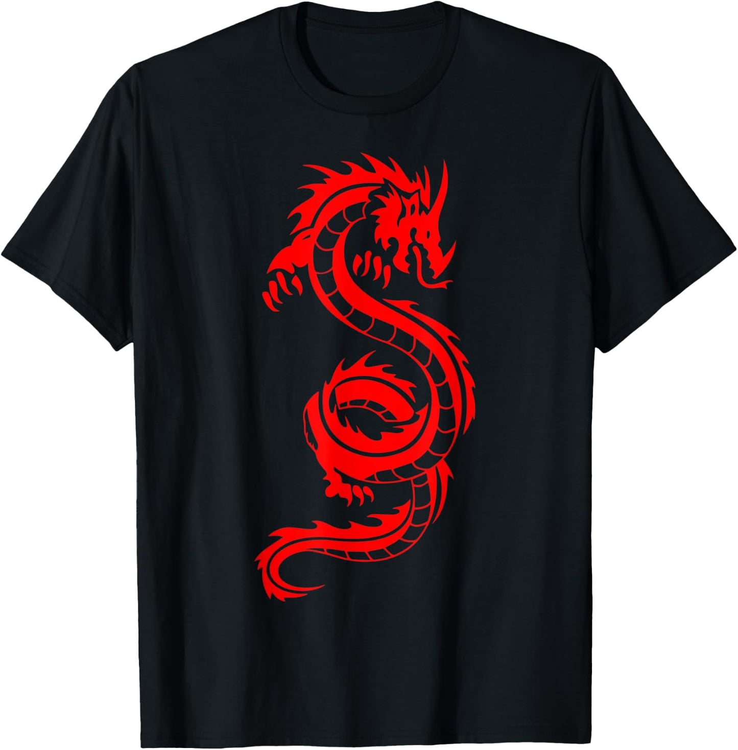 Chinese Dragon Japanese Dragon Asian Dragon T-Shirt - T-Shirt | Black