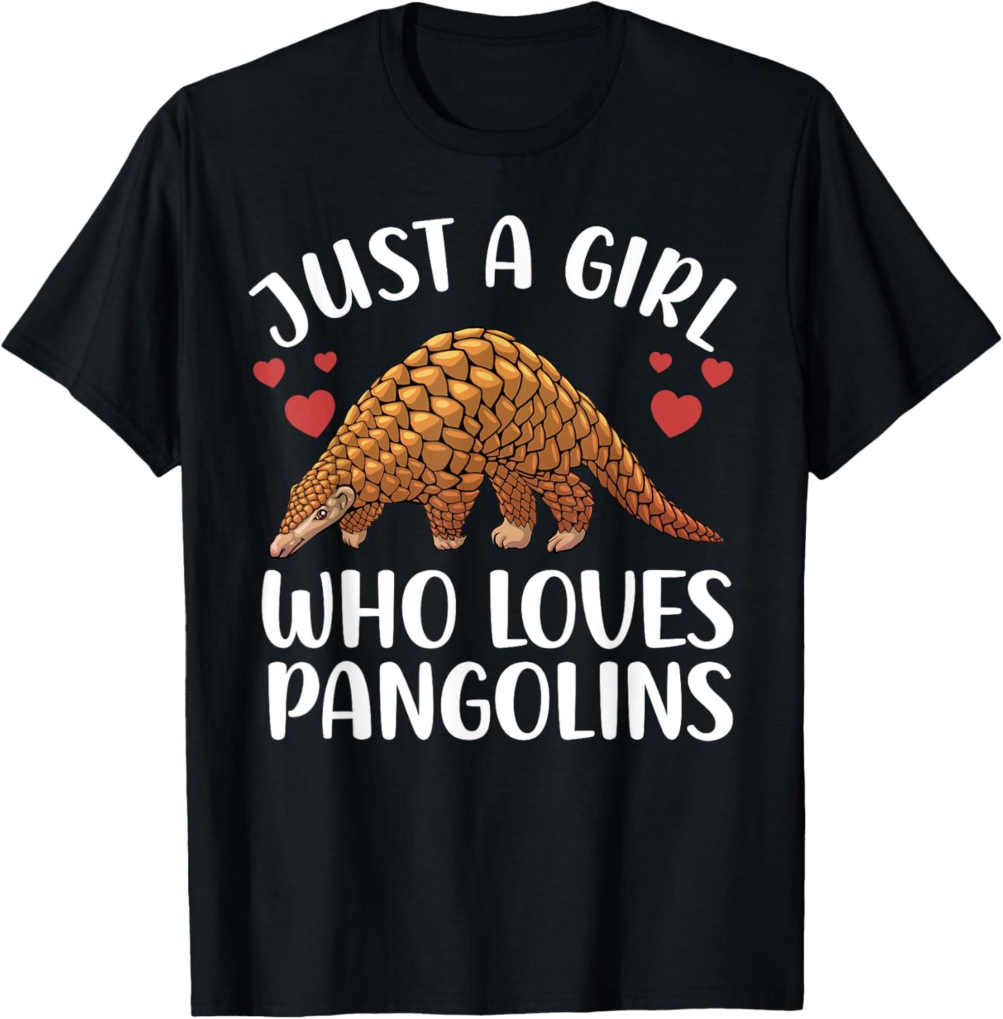 Pangolin Gift Pangolin Lover Accessories & Stuff Women Girls Kids Wildlife Animal Pangolins T-Shirt - T-Shirt | Black