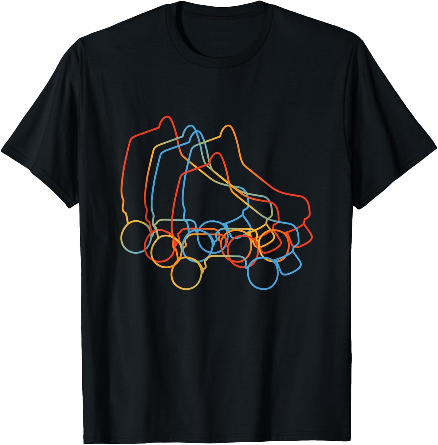 Retro Roller Skates Roller Skating T-Shirt - T-Shirt | Black