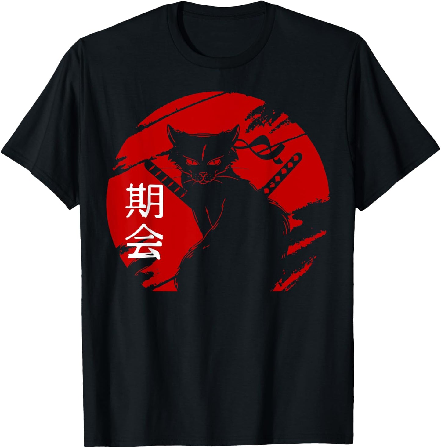 Kawaii Cat Japanese Anime Gifts For Cat Dad Men Women Kids T-Shirt - T-Shirt | Black