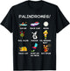 Funny Palindromes Set for Palindromists Word Play Games Pun T-Shirt - T-Shirt | Black
