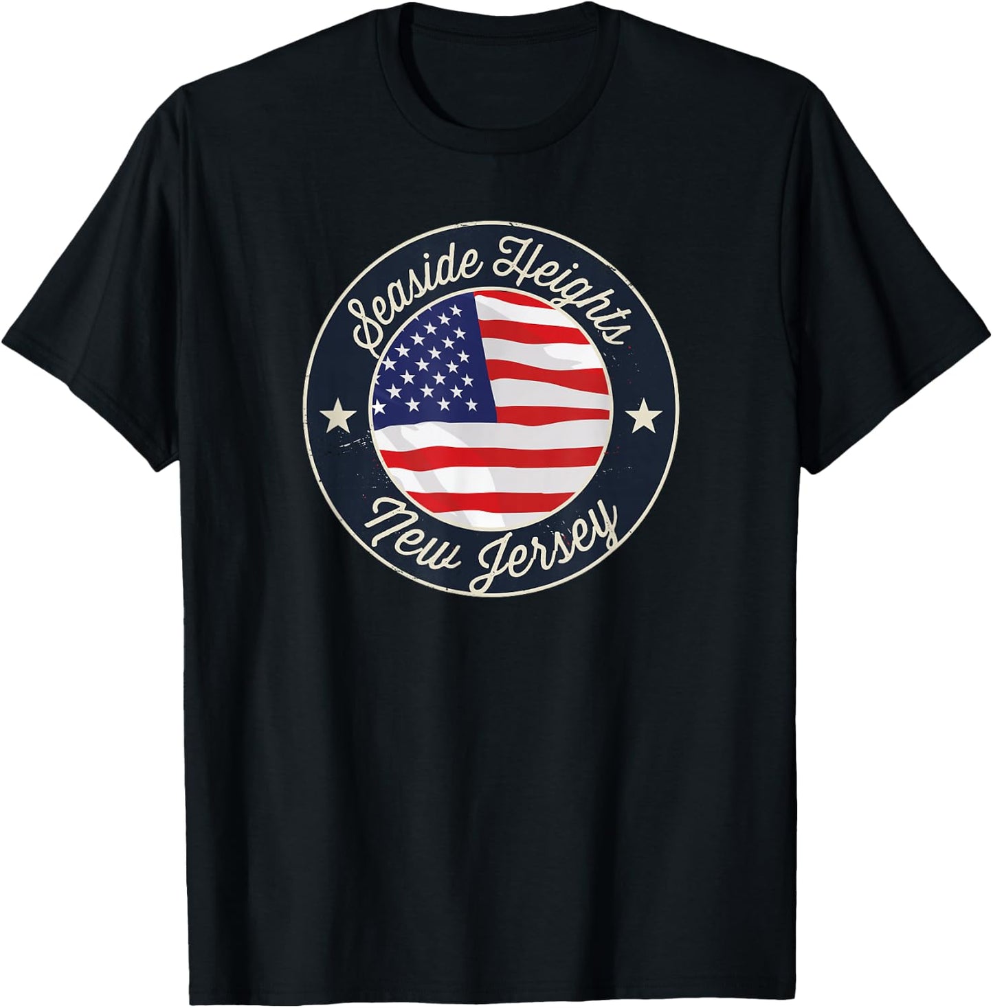 Seaside Heights - Patriotic New Jersey Souvenir T-Shirt - T-Shirt | Black