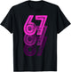 Number 67 Pink Best Classic College Style Birthday Funny T-Shirt - T-Shirt | Black
