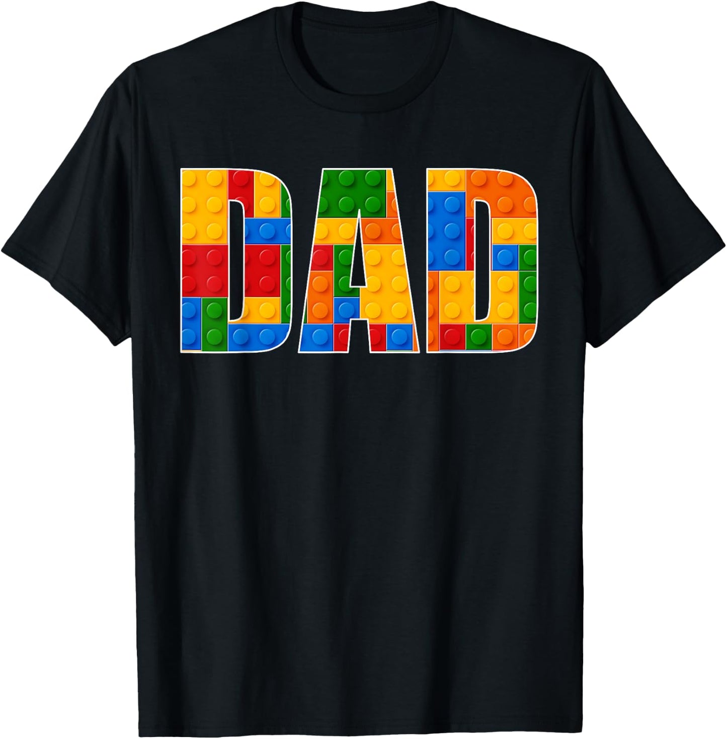 Dad Brick Builder Funny Blocks Master Builder Gifrs Boys T-Shirt - T-Shirt | Black