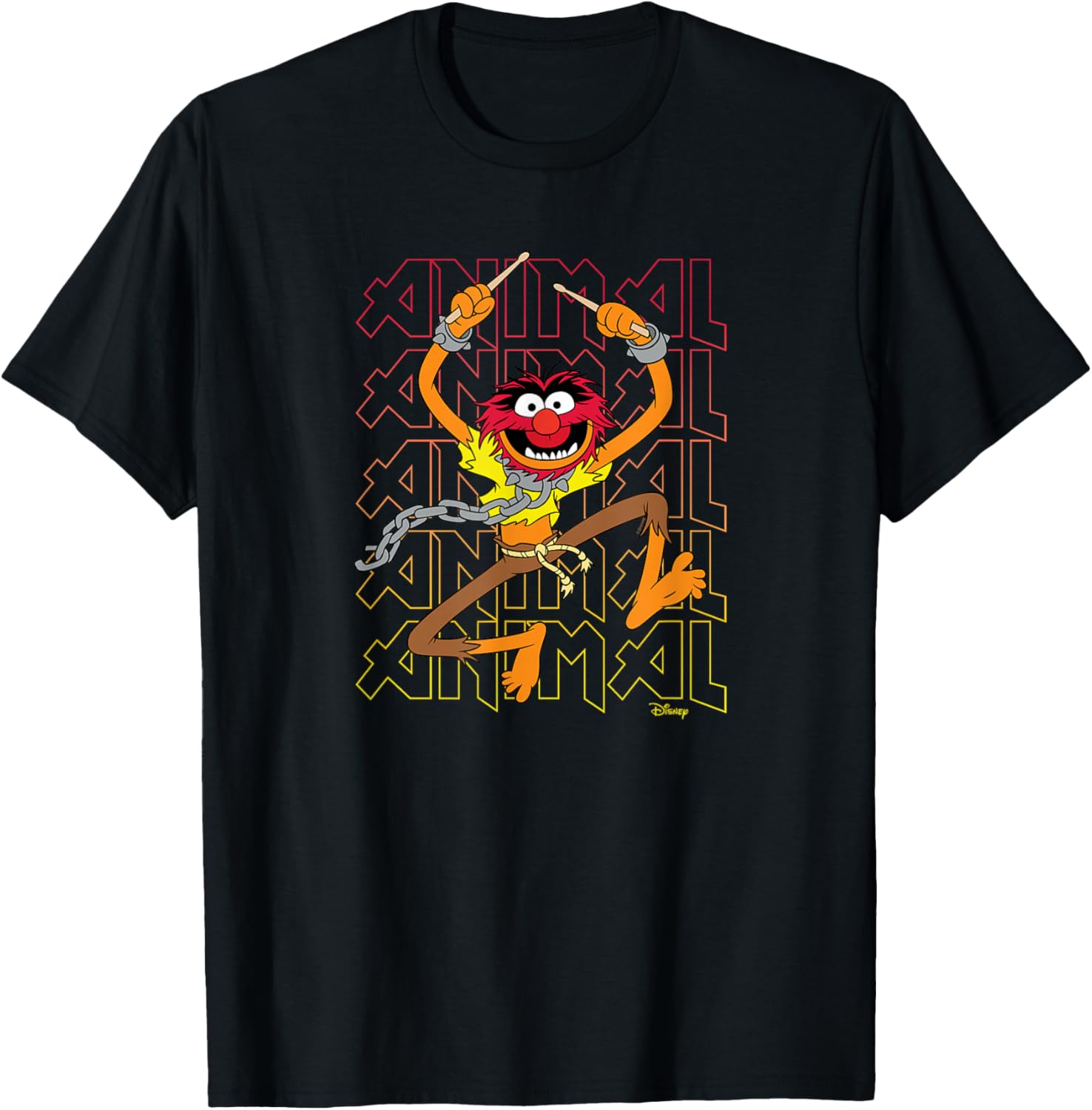 Disney - The Muppets Animal Stacked T-Shirt - T-Shirt | Black