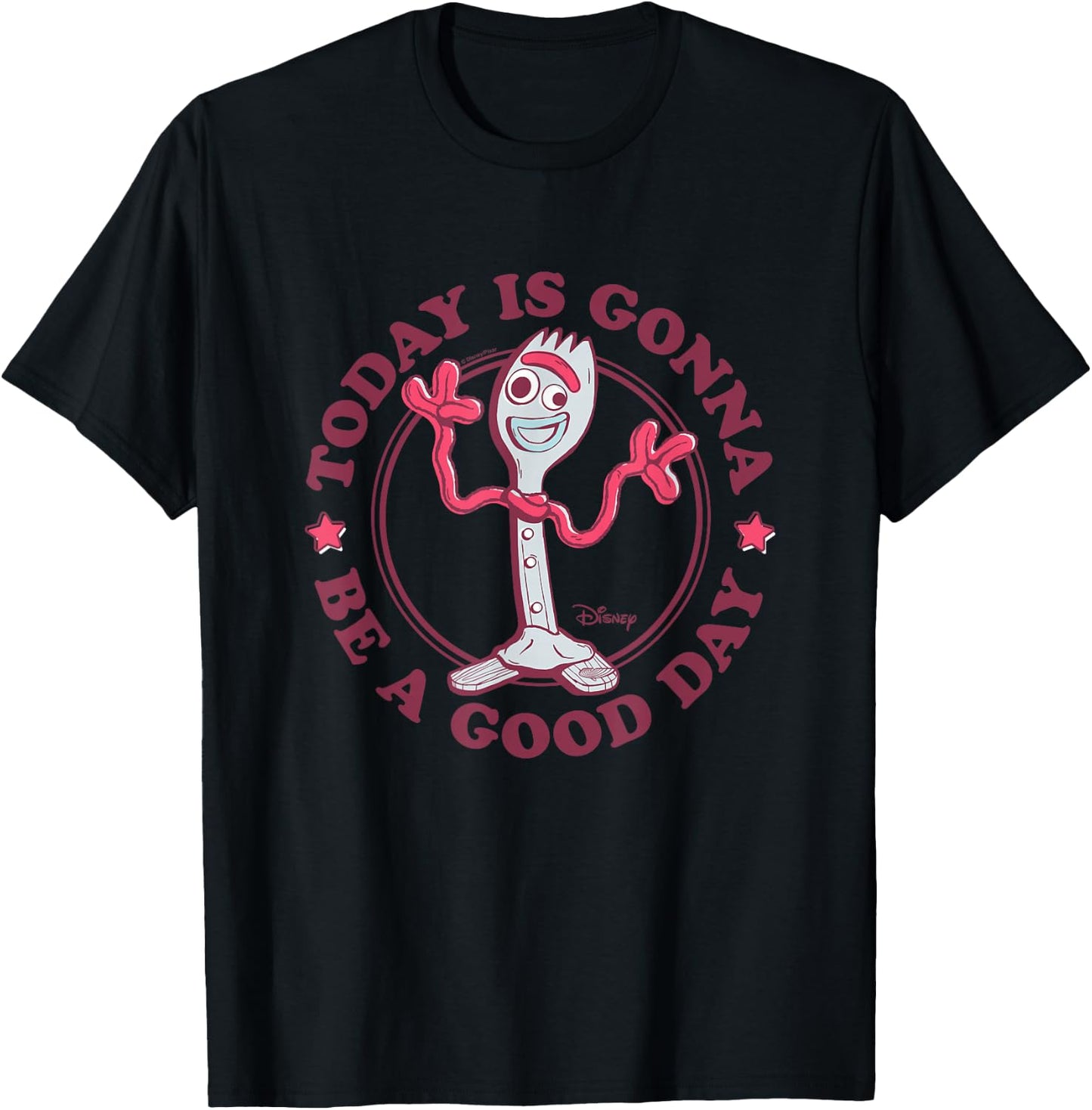 Toy Story - Today is Gonna Be A Good Day Forky T-Shirt - T-Shirt | Black