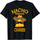 Nacho Average Chris Personalized Name Funny Taco T-Shirt - T-Shirt | Black
