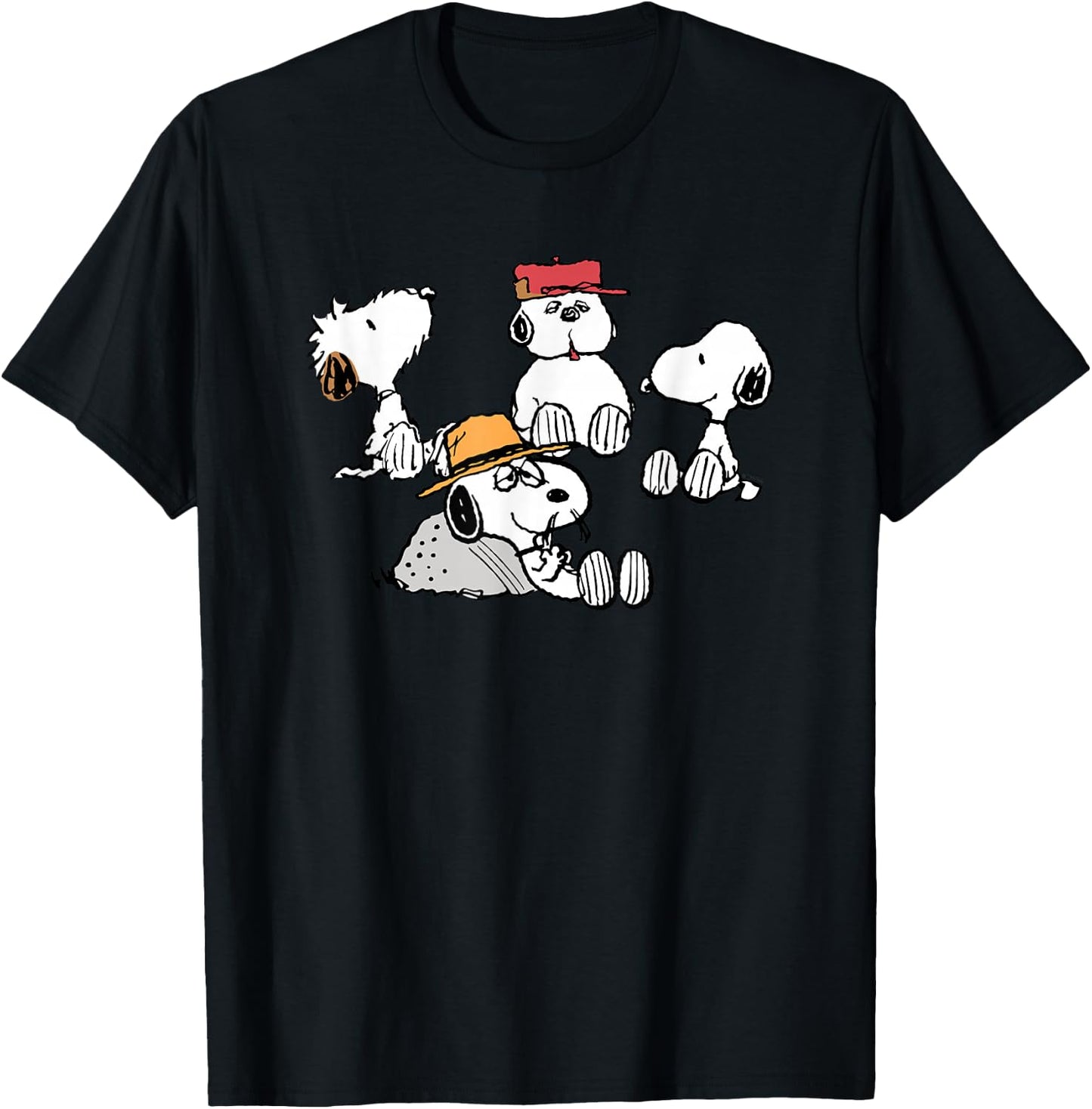 Peanuts - Snoopy Siblings T-Shirt - T-Shirt | Black