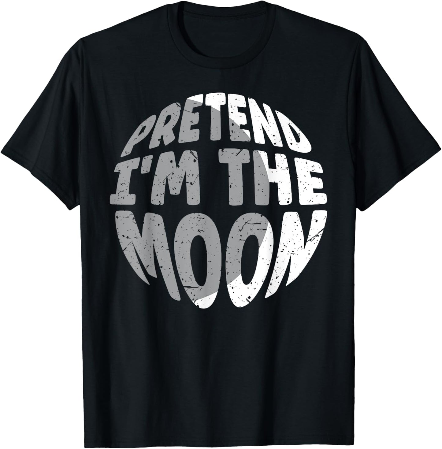 Pretend I'm The Moon Funny Lazy Matching Halloween Costume T-Shirt - T-Shirt | Black