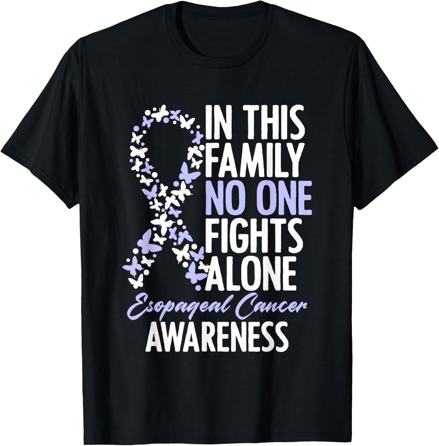 Esophageal Cancer Awareness Ribbon Family Matching T-Shirt - T-Shirt | Black