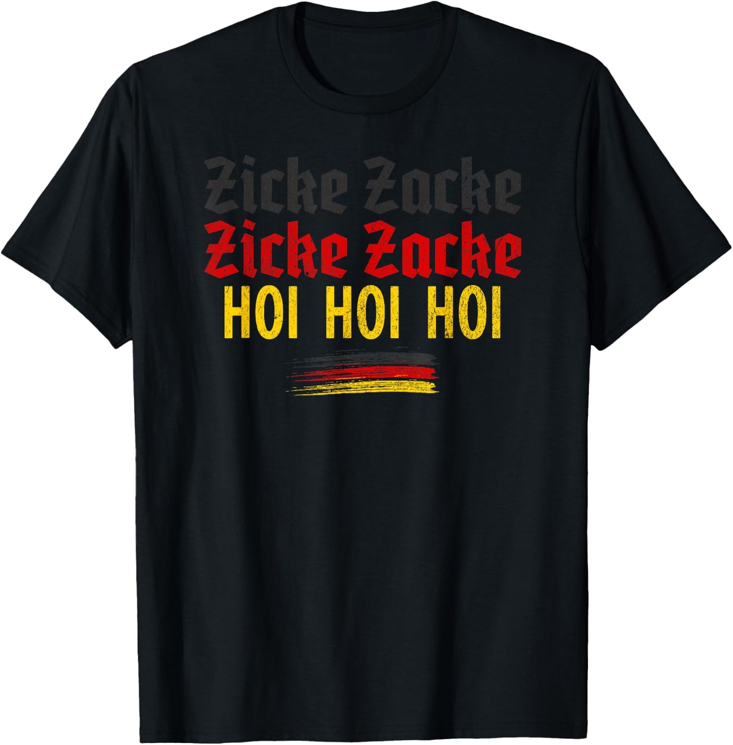 Zicke Zacke Hoi Hoi, Drinking Chant, Oktoberfest, Funny T-Shirt - T-Shirt | Black