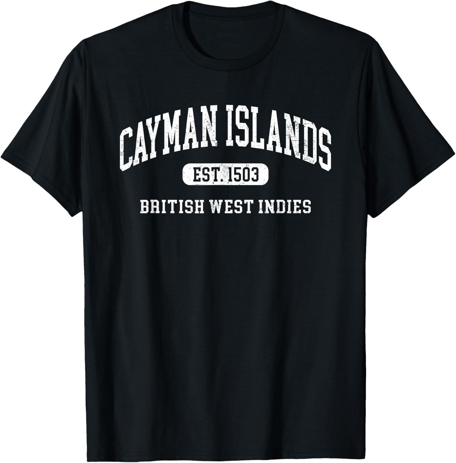 Retro Grand Cayman Islands 1503 Vintage Vacation Souvenir T-Shirt - T-Shirt | Black