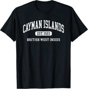 Retro Grand Cayman Islands 1503 Vintage Vacation Souvenir T-Shirt - T-Shirt | Black