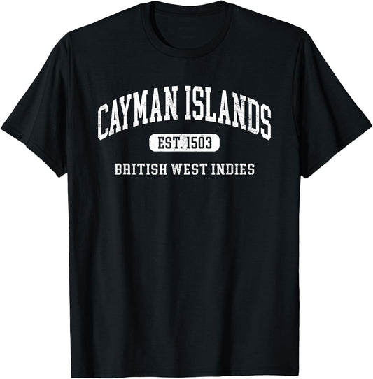 Retro Grand Cayman Islands 1503 Vintage Vacation Souvenir T-Shirt - T-Shirt | Black