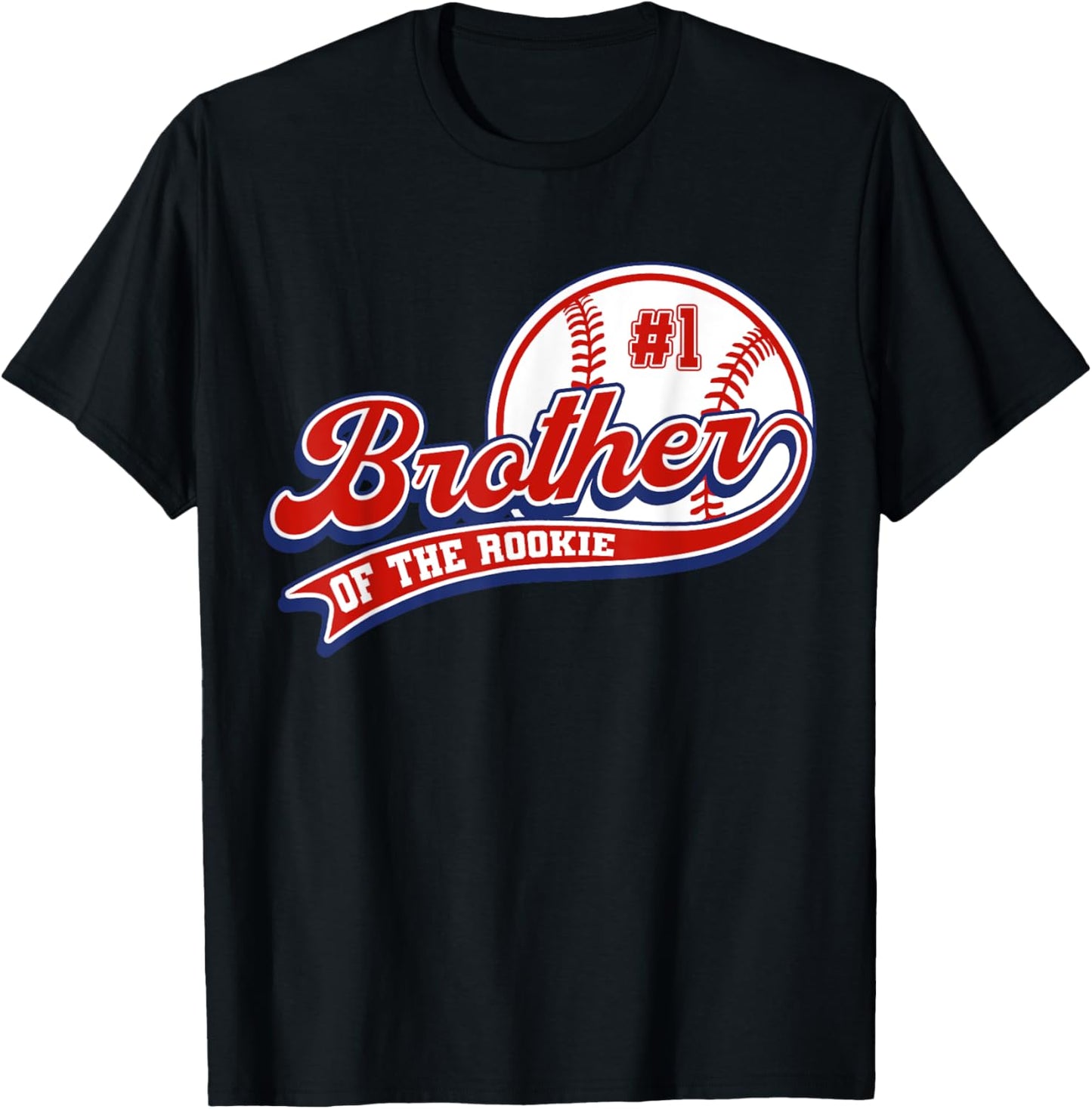Brother of Rookie of Year 1st Birthday Baseball Sport Fan T-Shirt - T-Shirt | Black