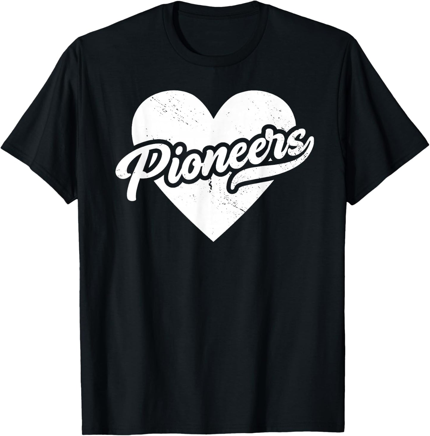Vintage Pioneers School Spirit Go Pioneers Pride Love T-Shirt - T-Shirt | Black