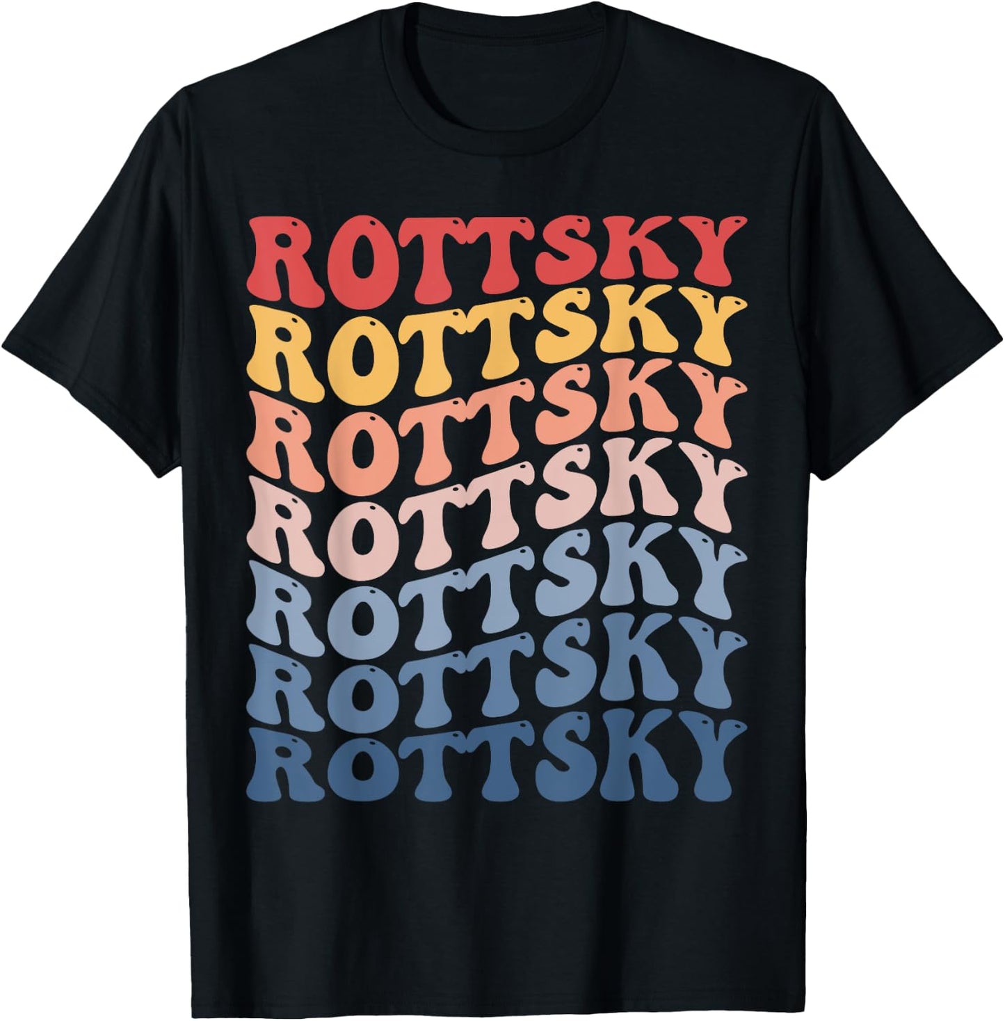 Rottsky Groovy Retro T-Shirt - T-Shirt | Black