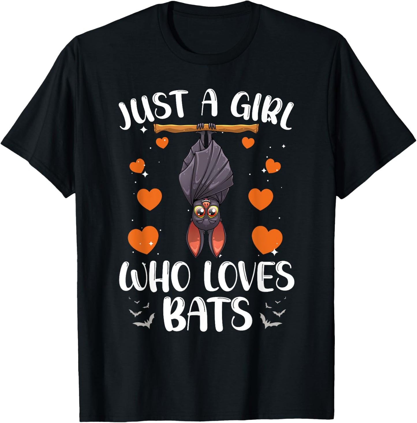 Cool Bat Girls Fruit Bat Lovers Animal Halloween T-Shirt - T-Shirt | Black