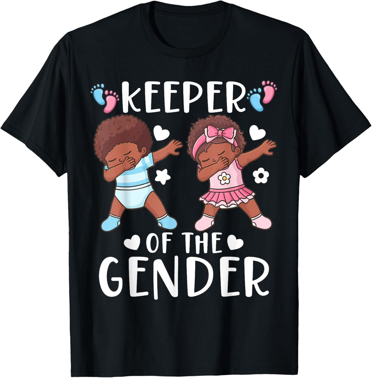 Gender Reveal Keeper of the Gender T-Shirt - T-Shirt | Black