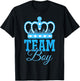 Team Boy Team Girl Blue Gender Reveal Party Matching Family T-Shirt - T-Shirt | Black