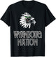 Wyandotte Tribal Nation Flag | Native Amerindian | Headdress T-Shirt - T-Shirt | Black