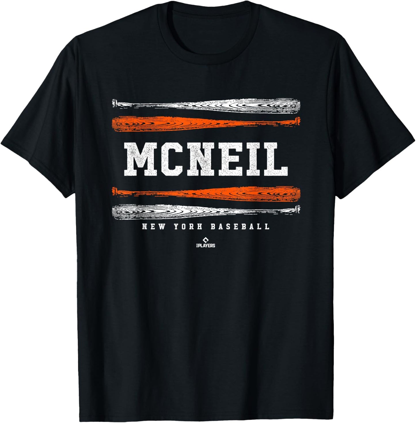 Vintage Baseball Bat Gameday Jeff McNeil New York MLBPA T-Shirt - T-Shirt | Black