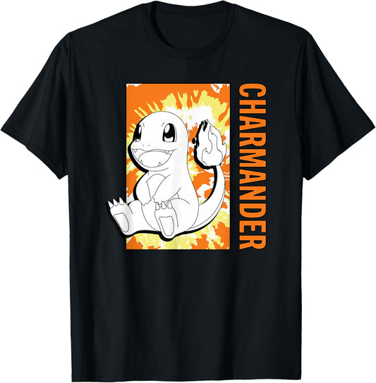 Pokémon - Tie Dye Charmander T-Shirt - T-Shirt | Black