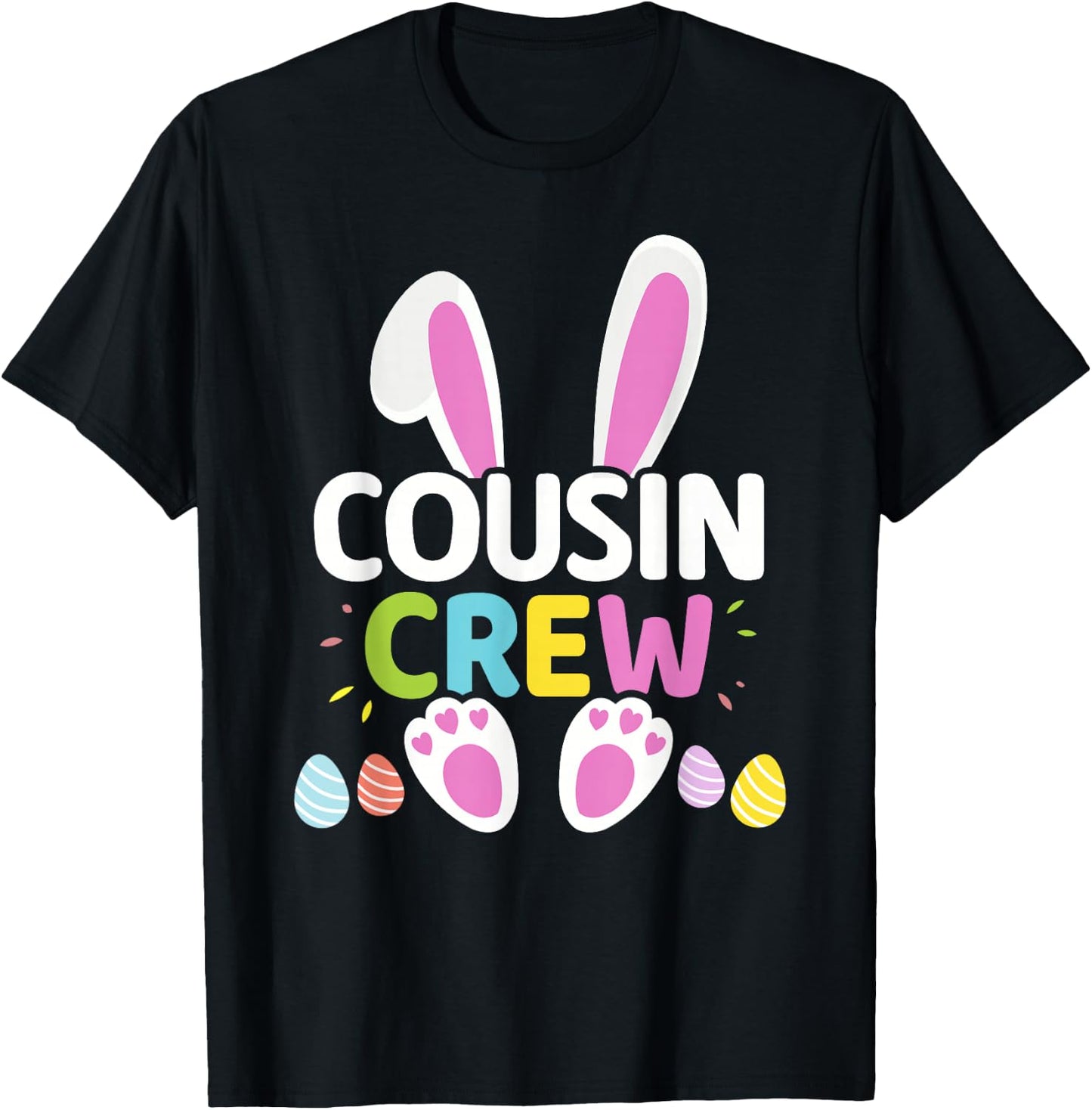 Easter cousin crew with bunny and eggs for family T-Shirt - T-Shirt | Black