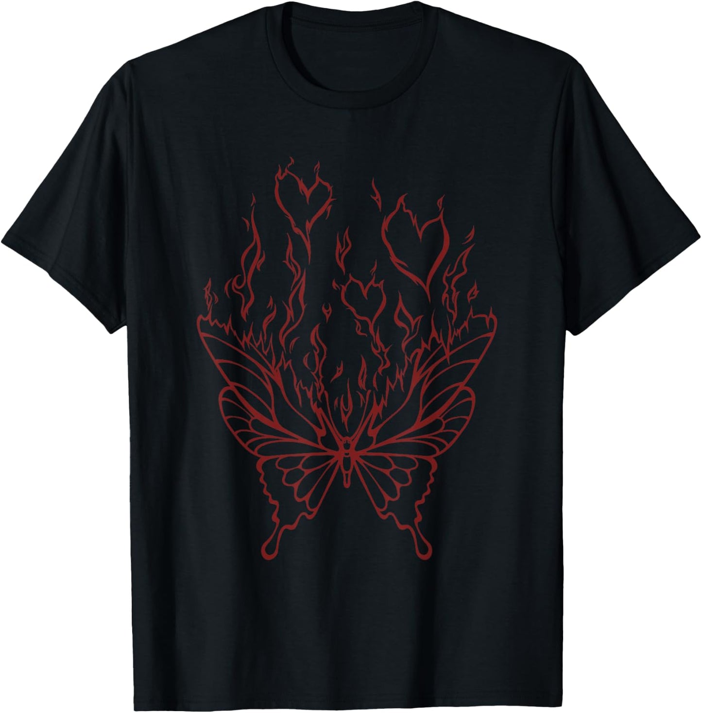 Butterfly Y2K Goth Dark Fairy Grunge Fairycore Aesthetic Small T-Shirt - T-Shirt | Black