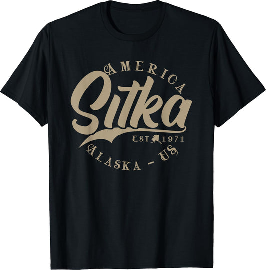 Sitka AK | Alaska T-Shirt - T-Shirt | Black