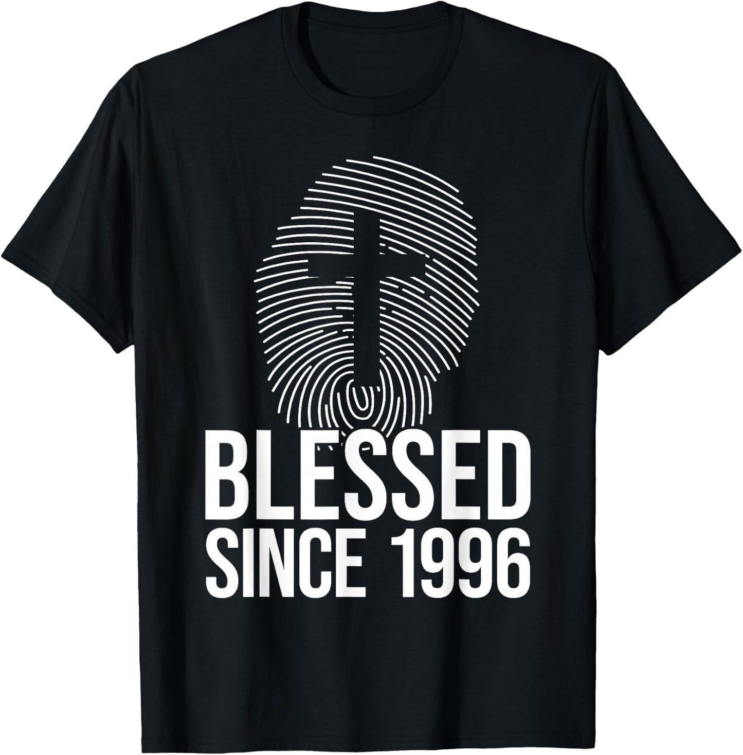Blessed Since 1996 Born Year Of Birth Birthday - Jesus T-Shirt - T-Shirt | Black