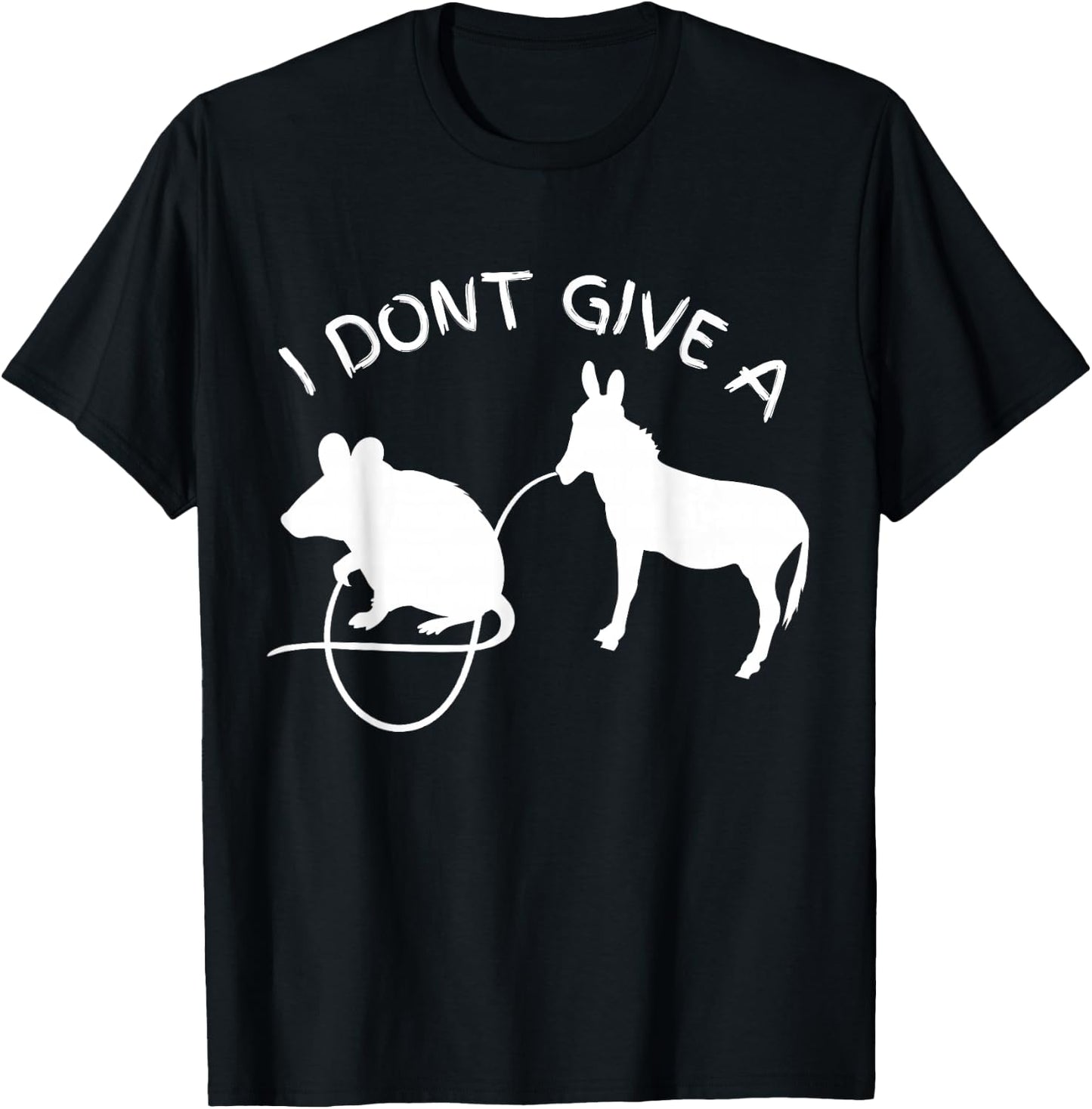 I Dont Give a Rats Donkey T-Shirt - T-Shirt | Black