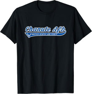 Chanute Air Force Base - Chanute AFB Illinois IL Vintage T-Shirt - T-Shirt | Black