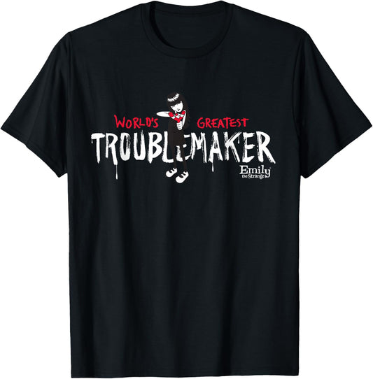 Emily The Strange World's Greatest Troublemaker T-Shirt - T-Shirt | Black