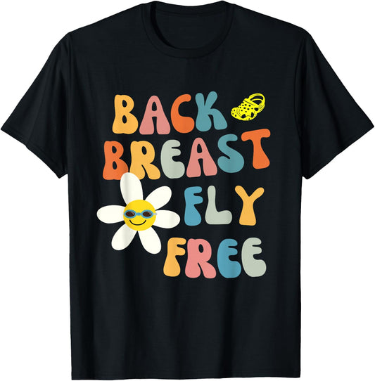 Trendy Swimmer Dont Laugh Swim -Adults Kids Swim Black Short Sleeve Classic Fit Small Humorous Graphic Design T-Shirt - T-Shirt | Black