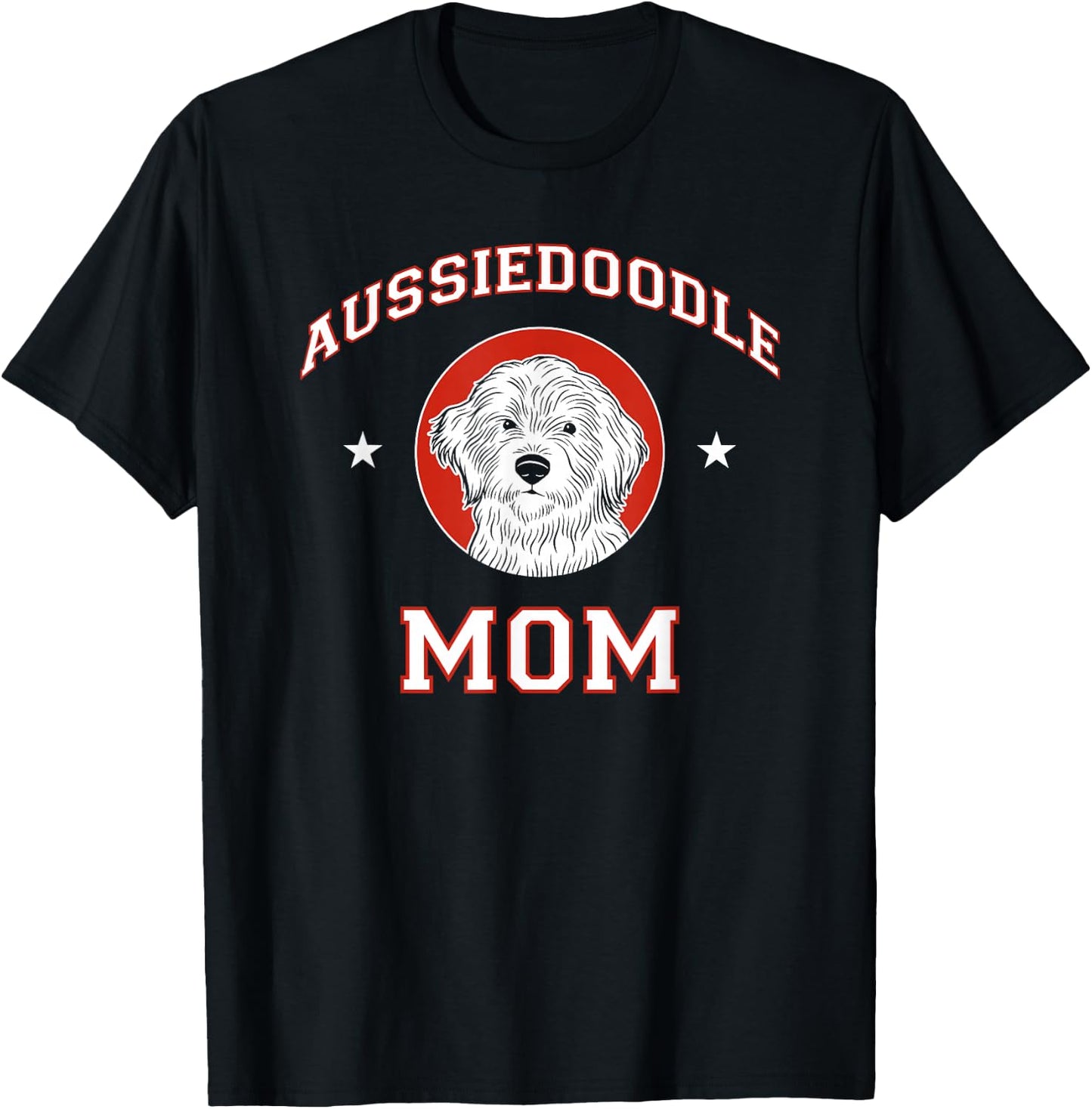 Aussiedoodle Mom Dog Mother Women Girls Kids T-Shirt - T-Shirt | Black