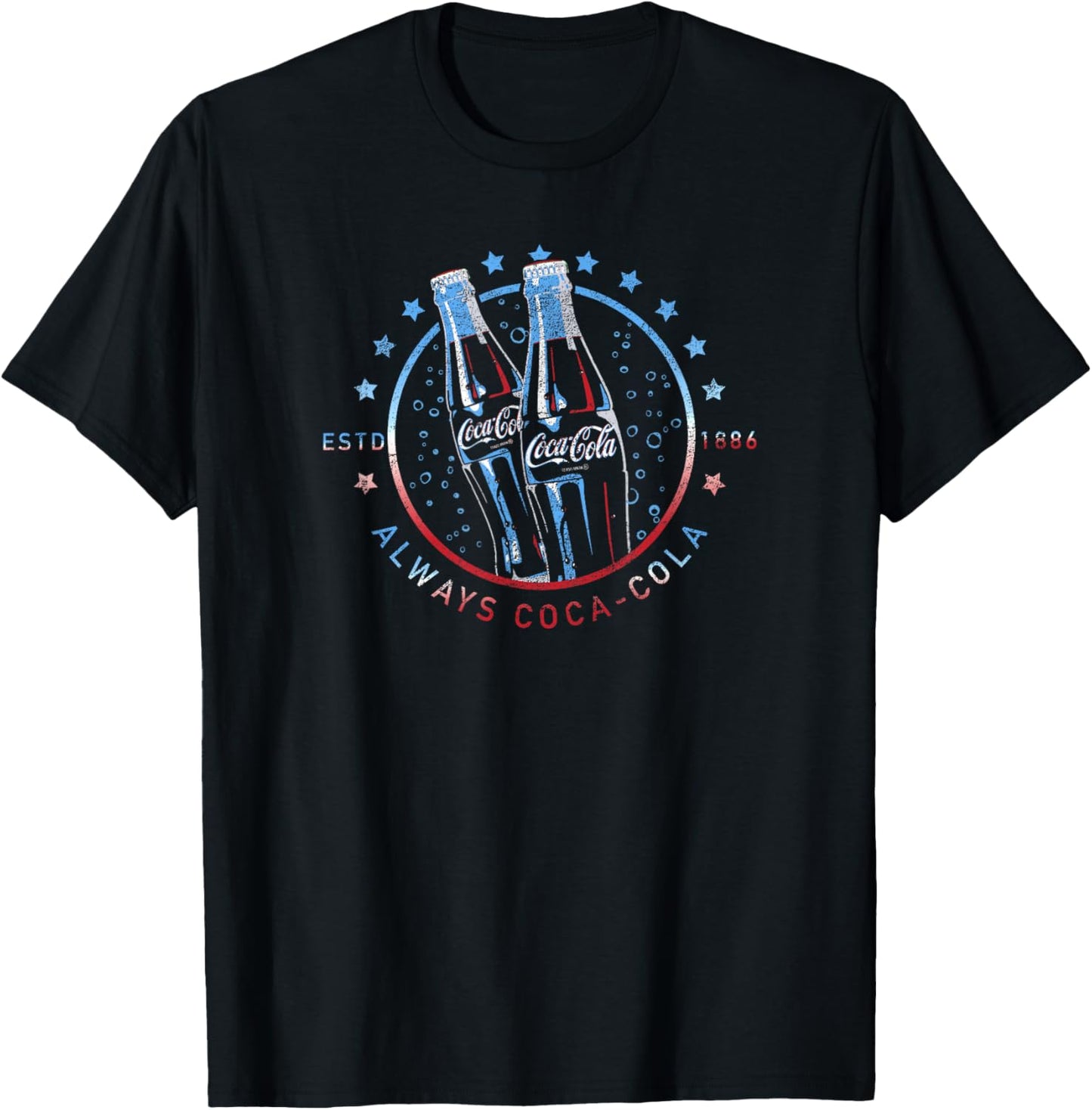 Coca-Cola Fourth of July Vintage Always Logo T-Shirt - T-Shirt | Black