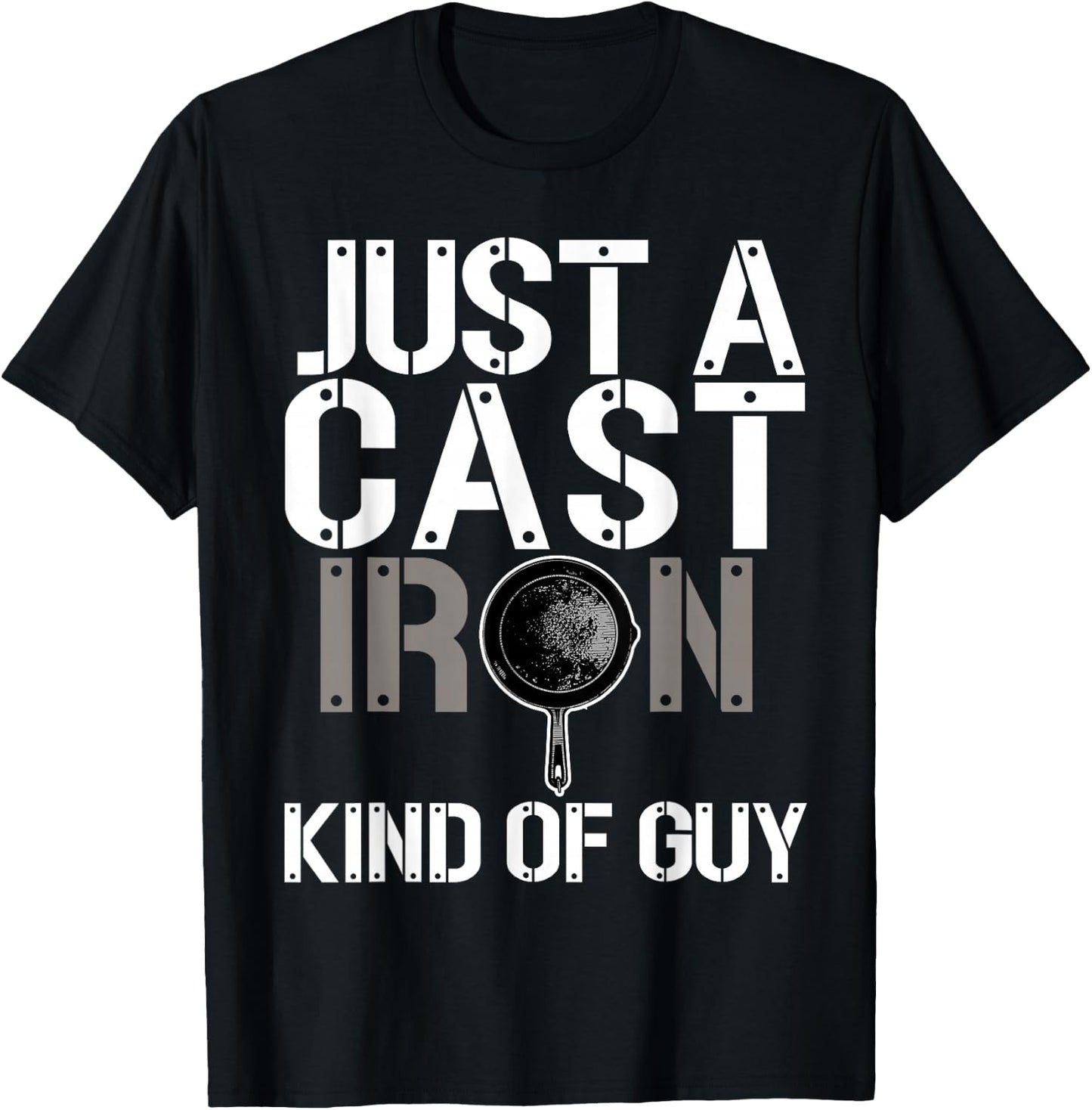 Cast Iron Pan Lover Frying Skillet Funny Cooking Chef T-Shirt - T-Shirt | Black
