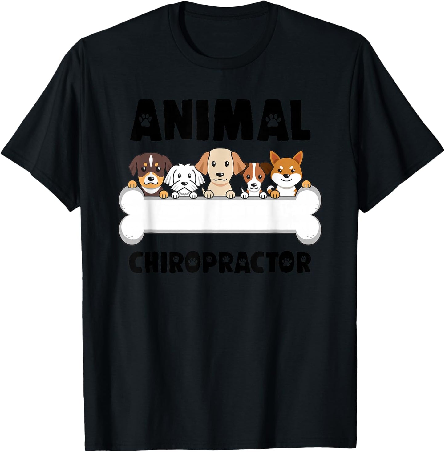 Animal Chiropractor Cool Chiropractic Care Spine Veterinary T-Shirt - T-Shirt | Black