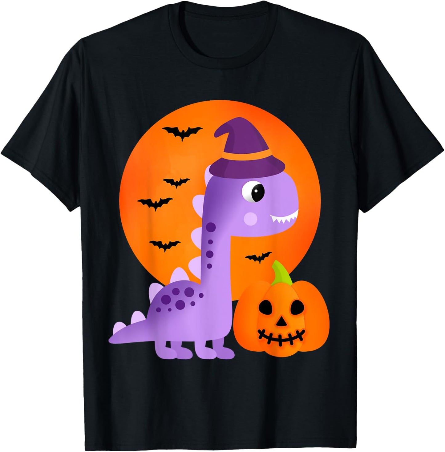 Cute Dinosaur Halloween Kids Girls Dinosaur T Rex Halloween T-Shirt - T-Shirt | Black
