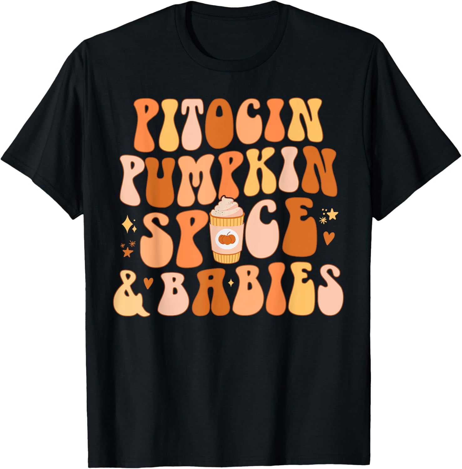 Halloween Labor And Delivery L&D Nurse Fall Pumpkins Midwife T-Shirt - T-Shirt | Black