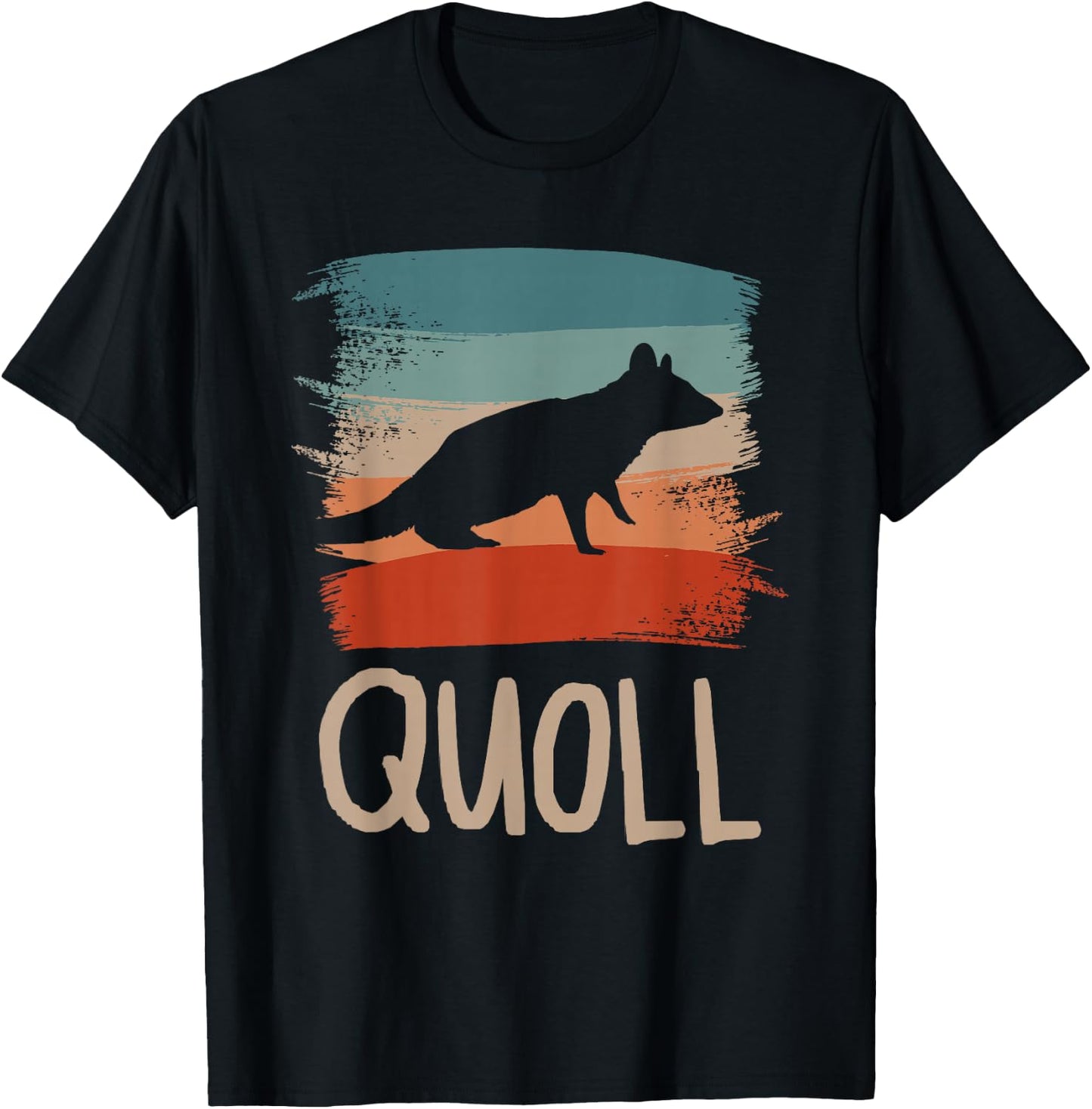 Retro Vintage Quoll Quolls T-Shirt - T-Shirt | Black