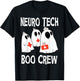 Funny Neuro Tech Boo Crew Neurology Halloween Costume T-Shirt - T-Shirt | Black