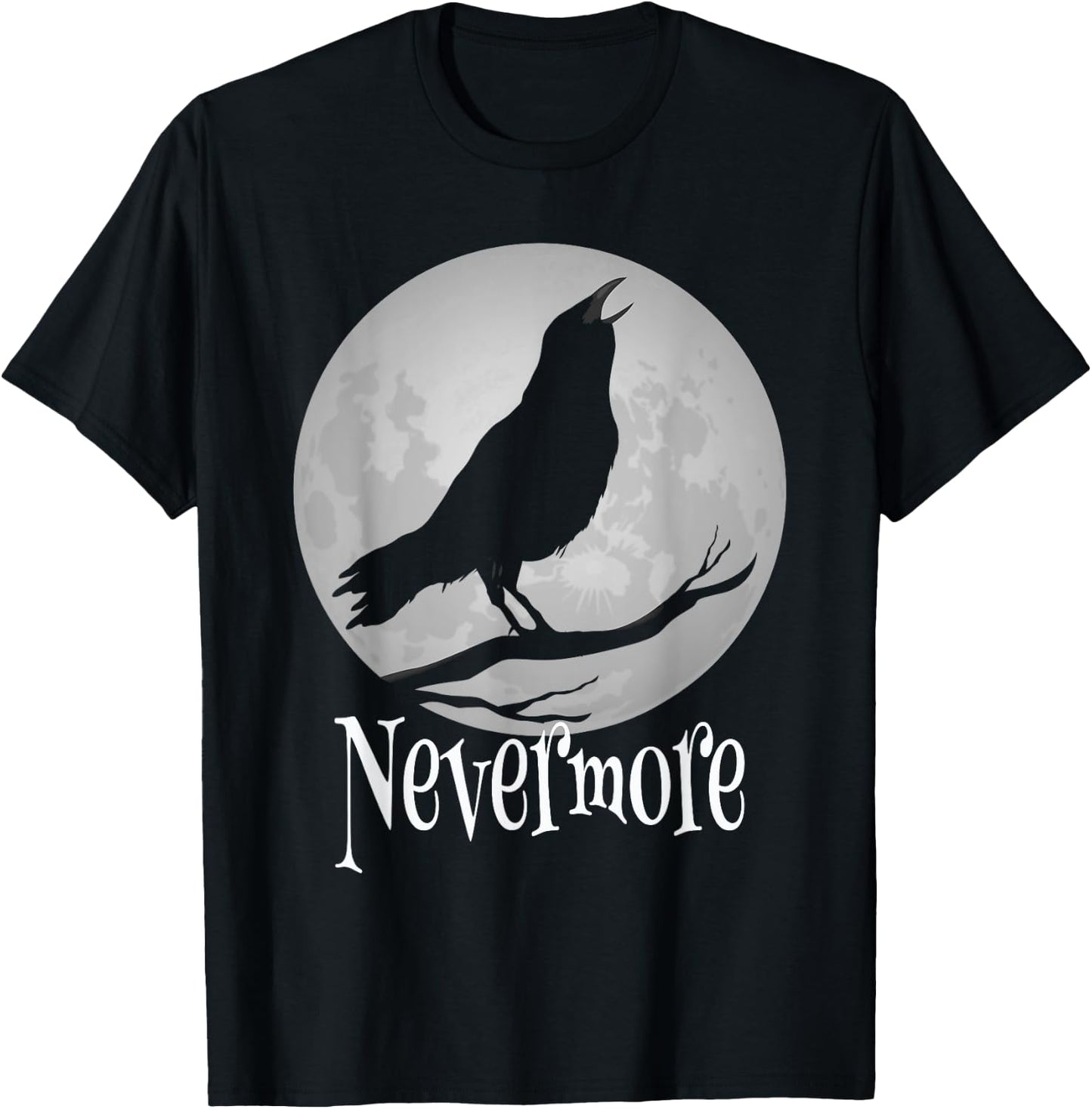 Crowcore Aesthetic - Raven Bird Spooky Dark Gothic Nevermore T-Shirt - T-Shirt | Black