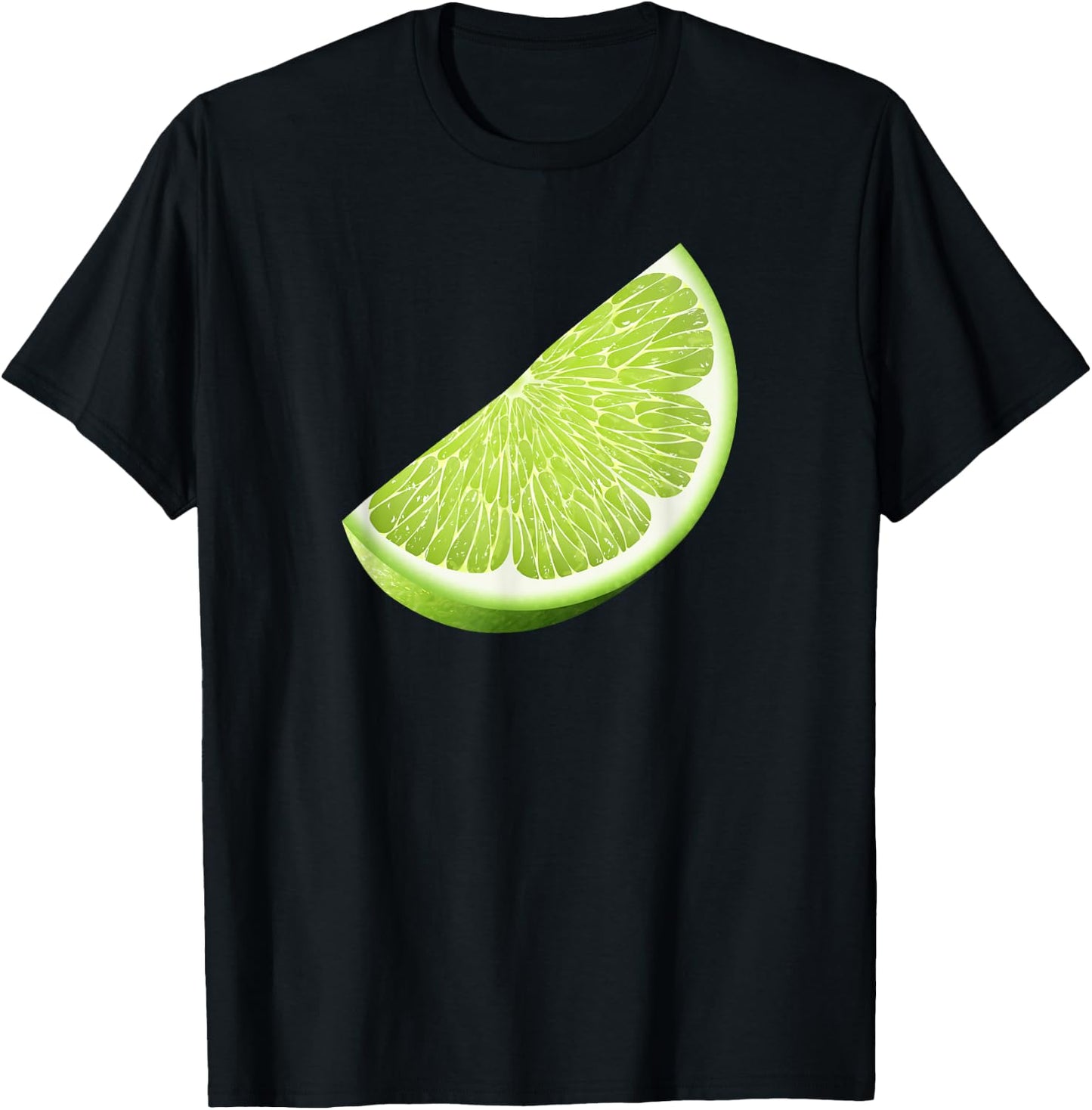 Green Lime Halloween Costume Group Funny Lime Slice Lovers T-Shirt - T-Shirt | Black