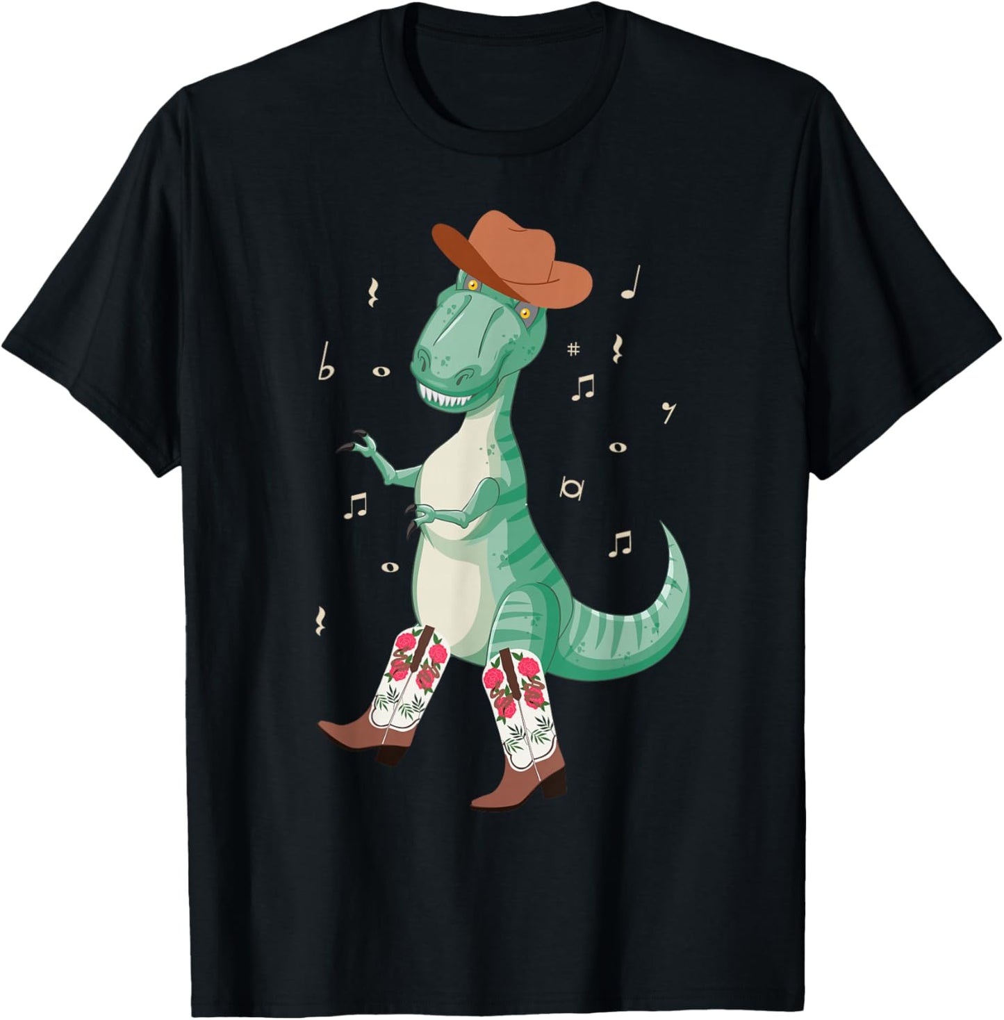 Line Dancing Dance Teacher T Rex Dinosaur T-Shirt - T-Shirt | Black