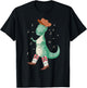 Line Dancing Dance Teacher T Rex Dinosaur T-Shirt - T-Shirt | Black