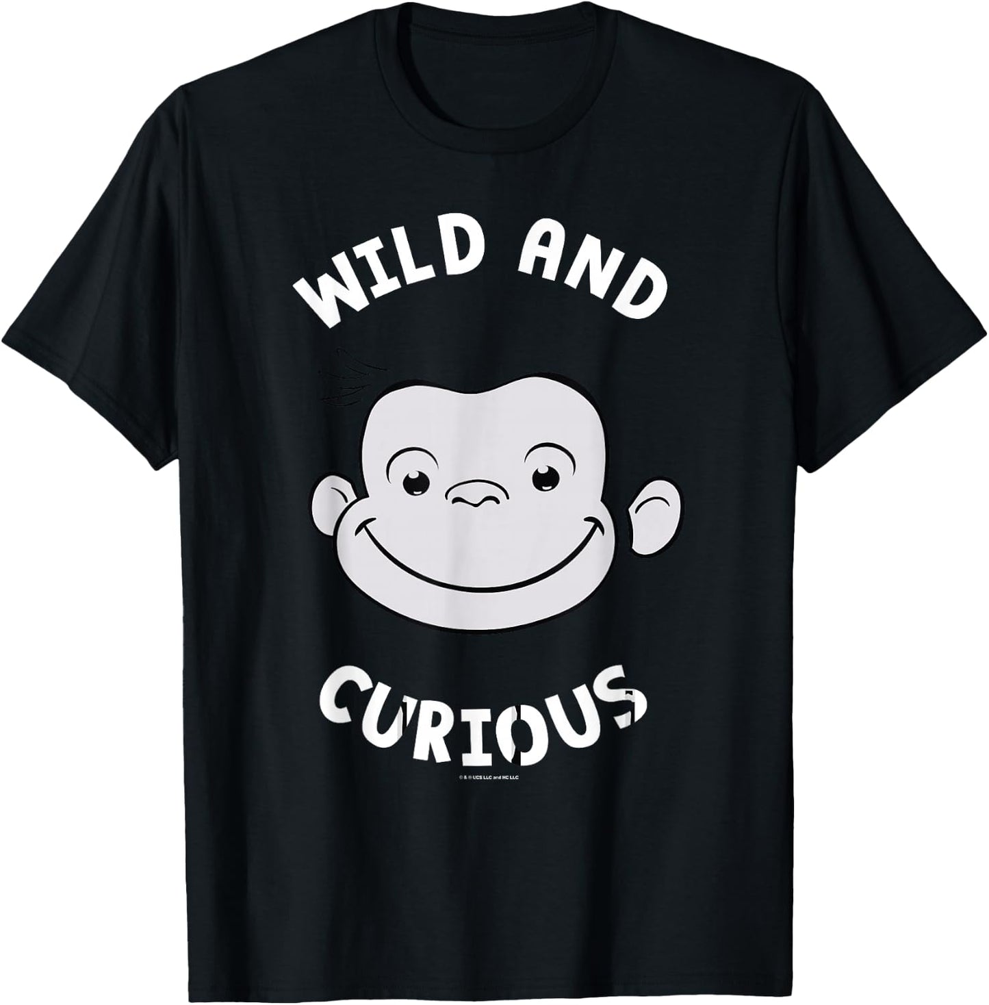 Curious George Wild and Curious Big Face T-Shirt - T-Shirt | Black