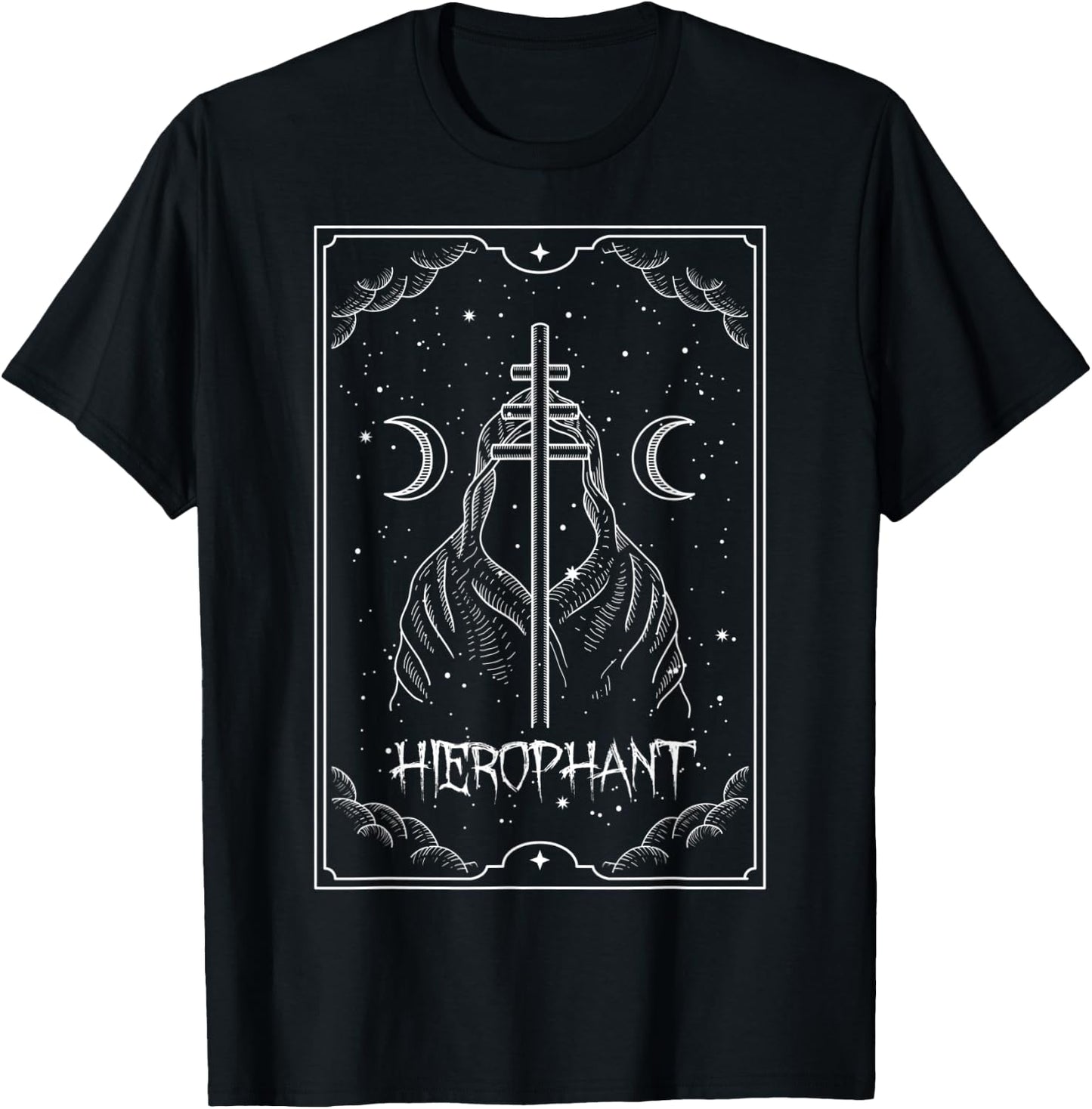 Hierophant - Tarot Card Moon Gothic Occult T-Shirt - T-Shirt | Black